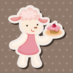 animal having afternoon tea theme elements