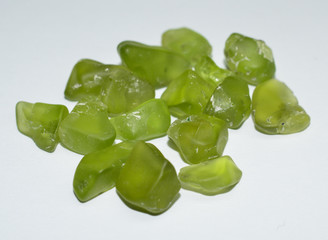 Peridot tumbled gemstones