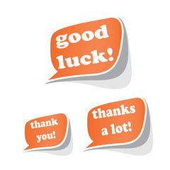 Thanks and good luck tags