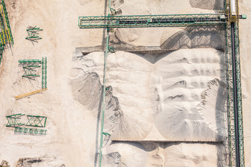 aerial  view of  rock quarry