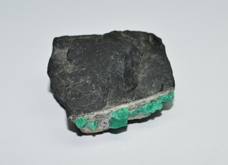 Emerald from Colombia raw gemstones in Matrix