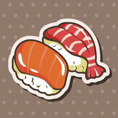 Japanese food sushi theme elements