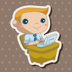 Office workers theme elements