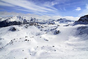 Winter sport holiday in the Alps