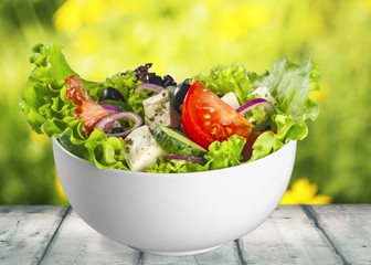 Salad. Fresh mixed vegetables salad in a bowl