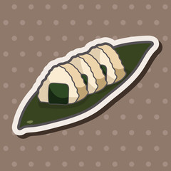 Japanese food sushi theme elements