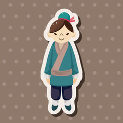 Chinese people theme elements