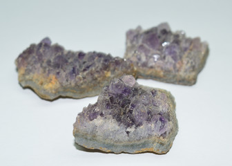 Amethyst raw gemstones
