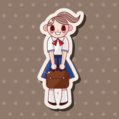 student cartoon theme elements