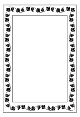 silhouette floral frame