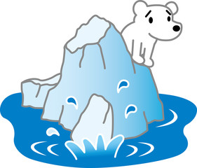 しろくまと流氷