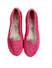 Causal Pink Lady Shoes on white background