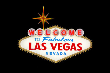 Las Vegas sign in late afternoon in Las Vegas Nevada .