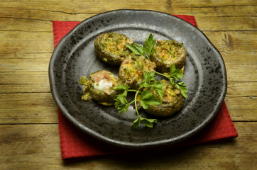 Stuffed Mushroom Caps Funghi farciti قبعات الفطر محشوة