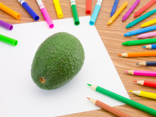 Naklejka premium Drawing Avocado