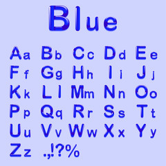 алфавит синий