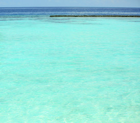 View of beautiful blue ocean water in resort