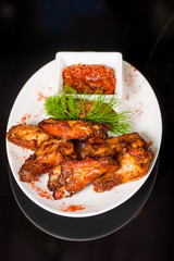 Fried Chicken Wings with Sauce