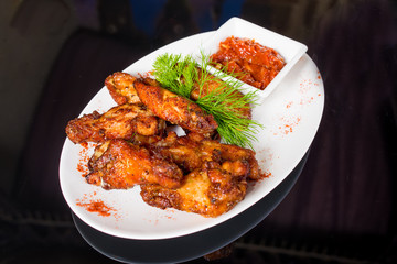 Fried Chicken Wings with Sauce