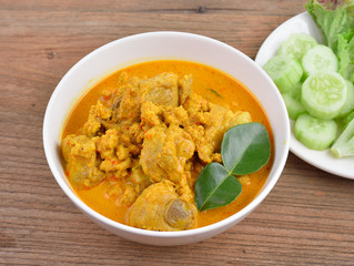 pork ribs  curry with turmeric and coconut cream