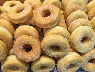 Simple donuts with sugar