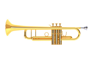 Obraz na płótnie Canvas Polished Brass Trumpet