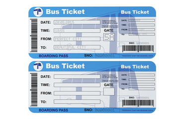 Bus boarding pass tickets © doomu