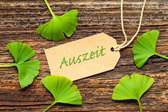 schild: auszeit
