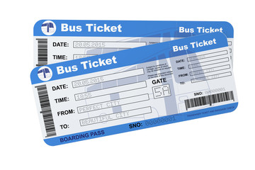 Bus boarding pass tickets © doomu