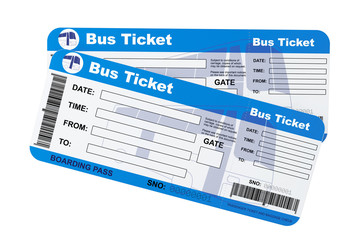 Bus boarding pass tickets © doomu