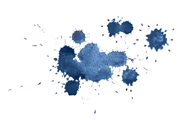 Fototapeta premium Abstract watercolor aquarelle hand drawn colorful blue art paint