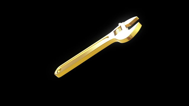 Gold adjustable wrench