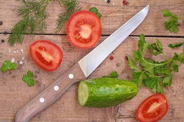 Ingredients for vegatable salad