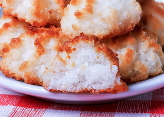 coconut cookies, closeup