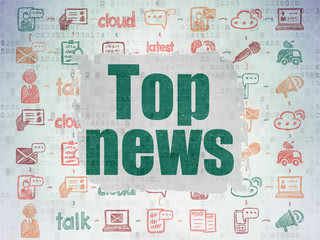 News concept: Top News on Digital Paper background