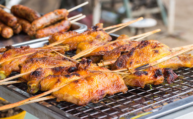 grilled Chicken on the grill side of the road.
