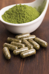 Young barley grass. Detox superfood.