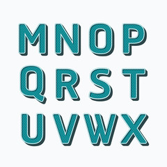 Alphabet set,vector illustration.type fonts set dot colour style