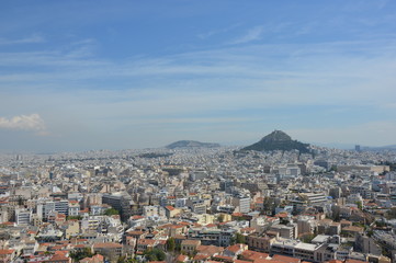 Fototapeta na wymiar Athens view from Acropolis