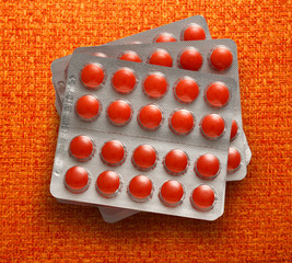 Tablets in plastic packing