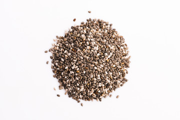 chia seeds isolated on white
