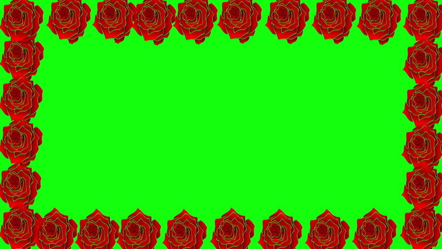 floral decoration element green screen