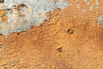 chipped paint on an old wooden wall texture