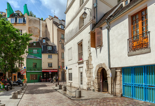 Street view in Paris, France.