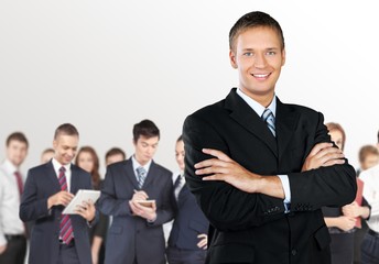 Businessman. Portrait of a businessman with arms crossed