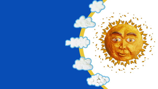Plasticine Sun and Moon background
