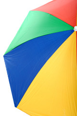 Colourful Large Open Beach Umbrella Yellow Red and Green