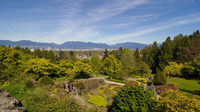 Time Lapse in Queen Elizabeth Park in Vancouver BC Canada