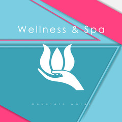 Abstract vector logo template for SPA, Yoga, Cosmetics, Medicine