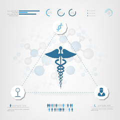 Medical, health and healthcare icons and infographic